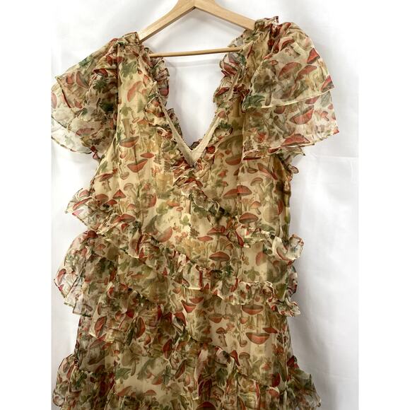 Selkie 2X The Elfin mushroom Ruffle Maxi Dress - Picture 4 of 10